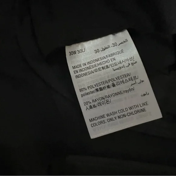 NWT INC BLACK MILAN SLIM FIT STRAIGHT LEG SUIT PANTS SIZE 30x30 - Picture 9 of 9